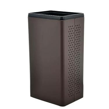 Imagem de CFGH6FDF Suporte de guarda-chuva de metal, suporte de guarda-chuva independente, balde de armazenamento para casa, entrada, escritório, hotel e supermercado (marrom)