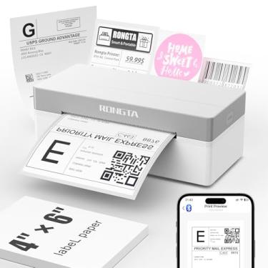 Imagem de Rongta Impressora de etiquetas térmicas de envio Bluetooth 4x6 adesivos criador de etiquetas de envio sem fio impressora de etiquetas para pacote de pequenas empresas compatível com Windows macOS