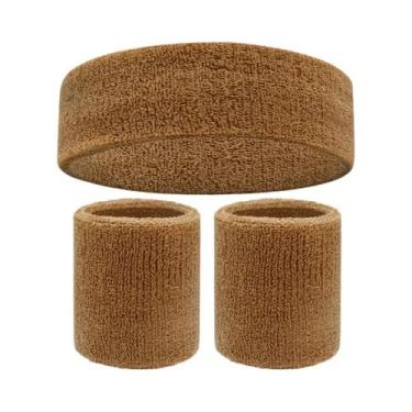 Imagem de Conjunto De Faixas De Suor Para Cabeça E Punhos Masculinas Para Esport