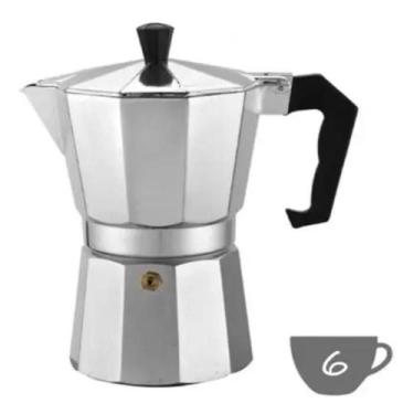 Imagem de Cafeteira Italiana Alumínio Polido 300ml 6 Cafezinhos - Clink