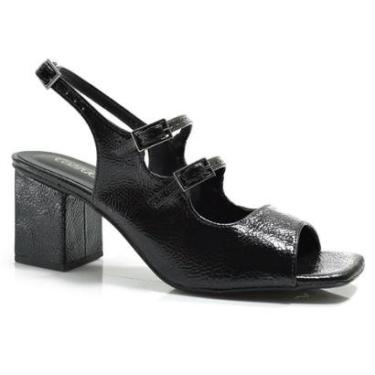 Imagem de Sandália de Salto Bloco Feminina Cazzualen 74151-Feminino