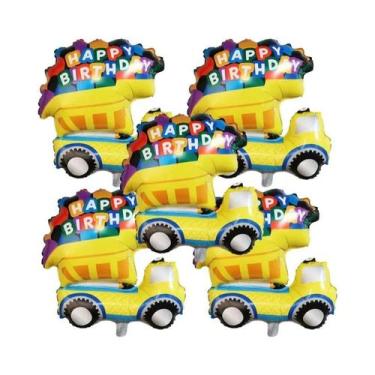 Imagem de Balões De Festa De Aniversário Para Meninos Com Tema De Construção - 5