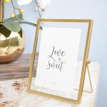 Imagem de Porta Retrato Dourado 10x15cm - DEA