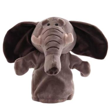 Imagem de Elefante Fantoche Boneco Pelúcia De Mão Teatro Animais 25cm - WB Peluc