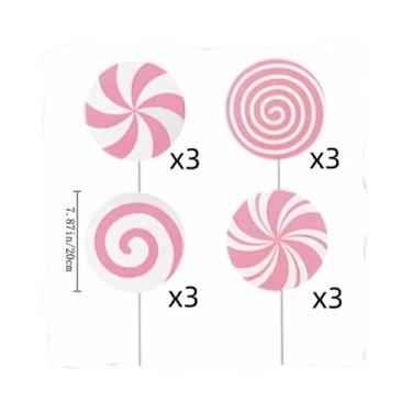 Imagem de Grande Pirulito Quebra-Nozes De Hortelã, Enfeites Fofos De Doces Para 