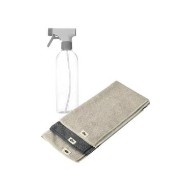 Imagem de Kit Borrifador e Panos de Limpeza em Microfibra Linha Flow - Ou