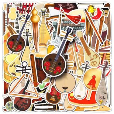 Imagem de Adesivos, instrumento musical, 50 peças, decalques de vinil coloridos 