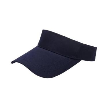 Imagem de Boné De Sol Feminino Branco De Verão Com Viseira Aberta Para Esportes 