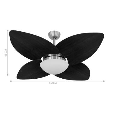 Imagem de Ventilador de Teto Volare 120cm 4 Pás 3 Velocidades Dourado Kovalski com Luminárias 220V