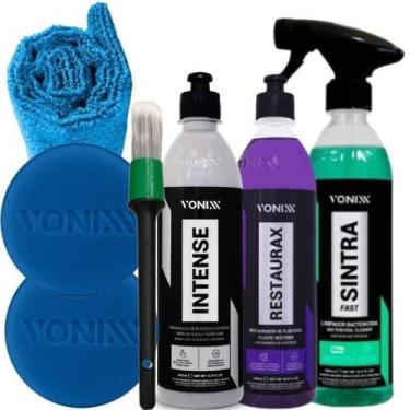 Imagem de Kit limpeza revitalização plásticos interno e externo vonixx limpeza p