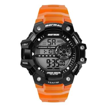 Imagem de Relógio MORMAII masculino digital laranja MO8031/8L