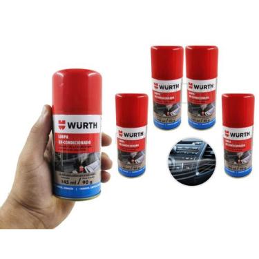 Imagem de 5 Higienizador De Ar Condicionado automotivo Wurth 145ml Seu Carro sem