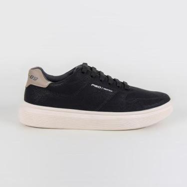 Imagem de Sapatênis Pegada Masculino Pgd 172108 Milk, Preto, 07, 40
