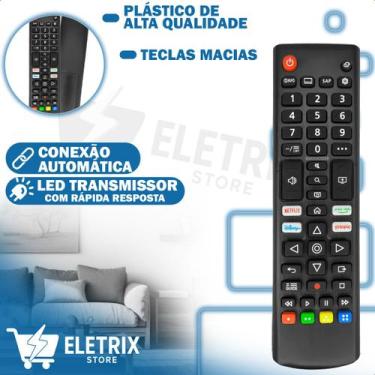 Imagem de Controle Remoto Compativel Com Tv Smart Lcd Netflix - LinkSky