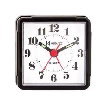 Imagem de Relógio Despertador Herweg 2504 034 Preto Quartz