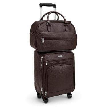 Imagem de Kit Viagem Completo Mala de Bordo + Bolsa Média em material ecológico 