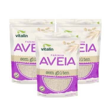 Imagem de Kit 3 Aveia Farinha Integral sem Glúten 200g Vitalin