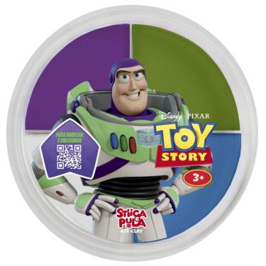 Imagem de Massinha Infantil Stica e Pula Air Clay Toy Story Buzz Lightyear 20g Que Estica e Pula Doce Brinquedo