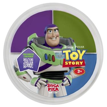 Imagem de Massinha Infantil Stica e Pula Air Clay Toy Story Woody 20G Que Estica Pula e Modela Doce Brinquedo
