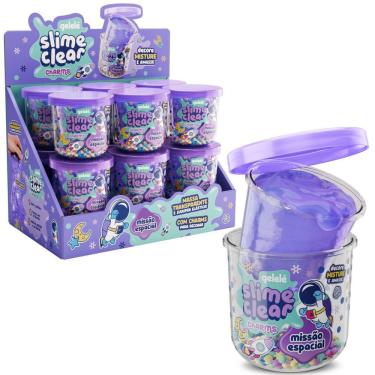Imagem de Slime Infantil Clear Charms Missão Espacial 122g Crunchy com Enfeites Estelares Gelelé