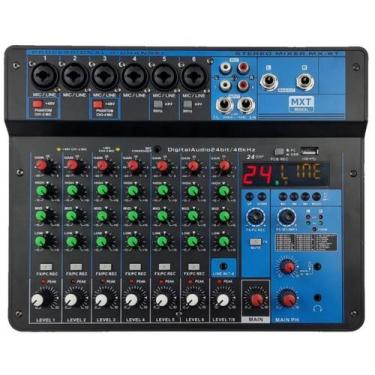 Imagem de Mesa De Som 8 Canais Interface 24 Efeitos Bluetooth MXT 8T