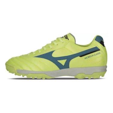 Imagem de Chuteira Society Mizuno Morelia Classic As, Verde, Limão, 39 BR