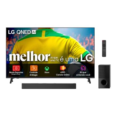 Imagem de Combo Smart TV 75” 4K LG 75QNED73ASA QNED WebOS 25 + Soundbar LG SH5A 600W 