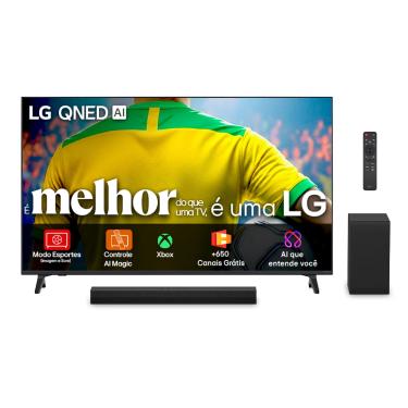 Imagem de Combo Smart TV 65” 4K LG 65QNED73ASA QNED WebOS 25 + Soundbar LG S40T 300W RMS Canais 2.1 Bluetooth