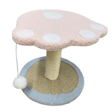 Imagem de Arranhador De Gatos C/ Brinquedo Poste Sisal Natural Decorativo Cor:Ro