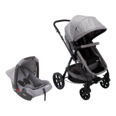 Imagem de Carrinho de Bebê com Bebê Conforto Cosco Kids Poppy Duo 0 a 22kg, Cinz