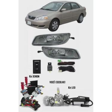 Imagem de Kit Farol de Milha Neblina Toyota Corolla 2005 2006 2007 2008 + Kit Xenon 6000K / 8000K ou Kit Lâmpada Super LED 6000K