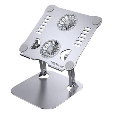 Imagem de Suporte para notebook, design ergonômico, com radiador, ajustável em altura, compatível com uma variedade de computadores, uso de escritório, prata (Sillver)