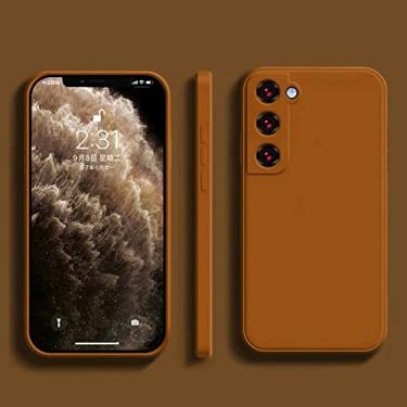 Imagem de Capa de telefone de silicone líquido quadrado para Samsung Galaxy S22 S21 S20 Ultra Plus FE A72 A71 A52 A51 A32 A31 4G 5G Capa, K, para Galaxy S21 Ultra