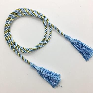 Imagem de Suportes de cortina pendurados corda de ligação de bola pendurada bola pendurada fivela de cortina de orelha acessórios acessórios cinto de corda simples amarrado à mão, T6, 1 Pçs