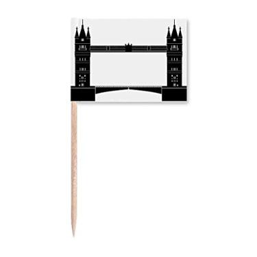 Imagem de Britain London Tower Bridge Outline UK Toothpick Flags Marker Topper Party Decoration