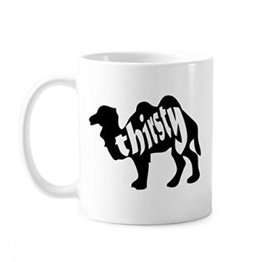 Imagem de Caneca natural com contorno de camelo preto de cerâmica cerâmica xícara de café porcelana louça