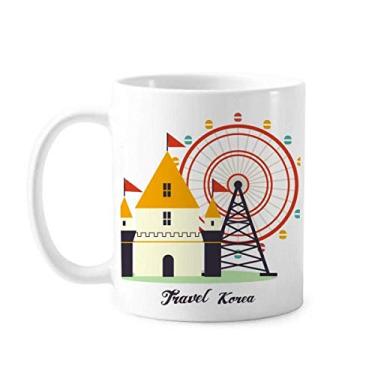 Imagem de Visitando parque temático na Coreia do Sul Caneca Cerâmica Café Xícara de Porcelana Louça