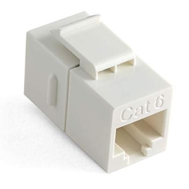 Imagem de NTW Conector de acoplador keystone de encaixe fino F/F reto CAT6 NKY-FF/C6S-WH