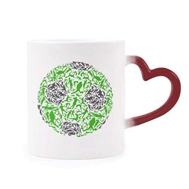 Imagem de Caneca de grés que muda de cor vermelha para pessoas esportivas de futebol