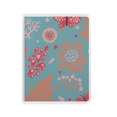 Imagem de Caderno de tinta de plantas com folhas azuis para pasta de goma