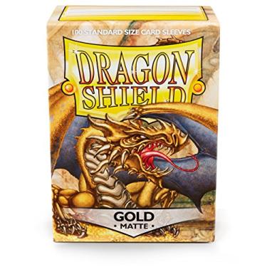 Imagem de Arcane Tinman Dragon Shield Standard Size Sleeves – Matte Gold 100CT - Card Sleeves are Smooth & Tough - Compatible with Pokemon, Yugioh, & Magic The Gathering Card Sleeves – MTG, TCG, OCG