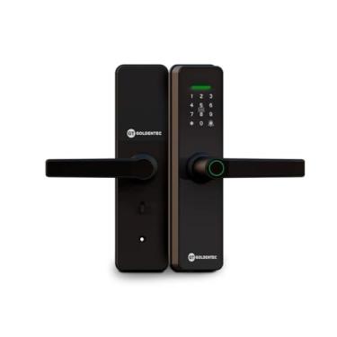 Imagem de Fechadura Digital Biométrica Goldentec Cor Preto Gt Smart