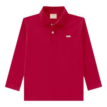 Imagem de Camisa Polo Infantil Masculina Milon Em Algodão Na Cor Vermelha