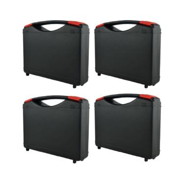 Imagem de Kit 4 Maleta Plástico Transporte 23x17x4 Armazenamento Equipamentos Reagentes Ma-200 Po...