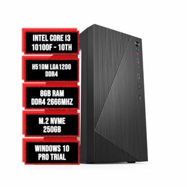 Imagem de PC GAMER-H510M LGA1200/I3 10100F/NVME 250GB/8GB DDR4/200W BIVOLT/NVIDIA GT 210 1GB/GABINETE ATX PADRAO-LIDER 0039
