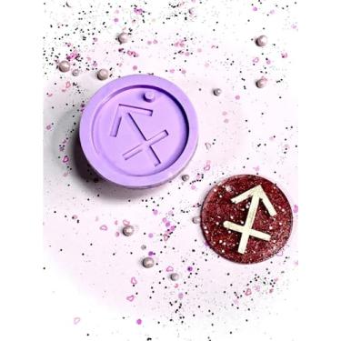 Imagem de Confeitaria dos Moldes, R160 Molde de silicone signo Sagitário chaveiro resina decorar