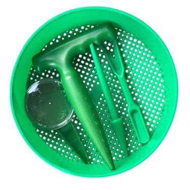 Imagem de Generic Peneira redonda do solo do jardim para filtrar peneiras pequenas do solo do cascalho e da areia, 5 peças