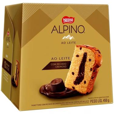 Imagem de Panettone com Gotas e Recheio Chocolate Alpino Nestlé 450g  