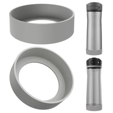 Imagem de Linkidea Capa protetora antiderramamento para garrafa de água compatível com Contigo Jackson Chill 2.0 567 g/680 g, Ashland Chill 567 g/680 g, antiderrapante para garrafa de água (cinza/pacote com 2)