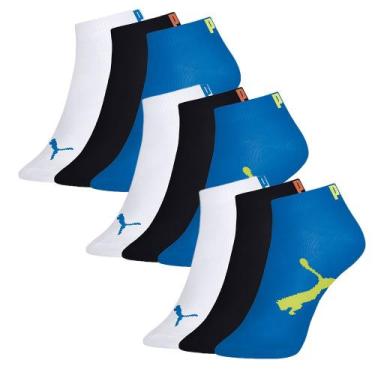 Imagem de 9 Pares De Meias Unissex Infantil Modelo Sapatilha Em Algodão Cotton -
